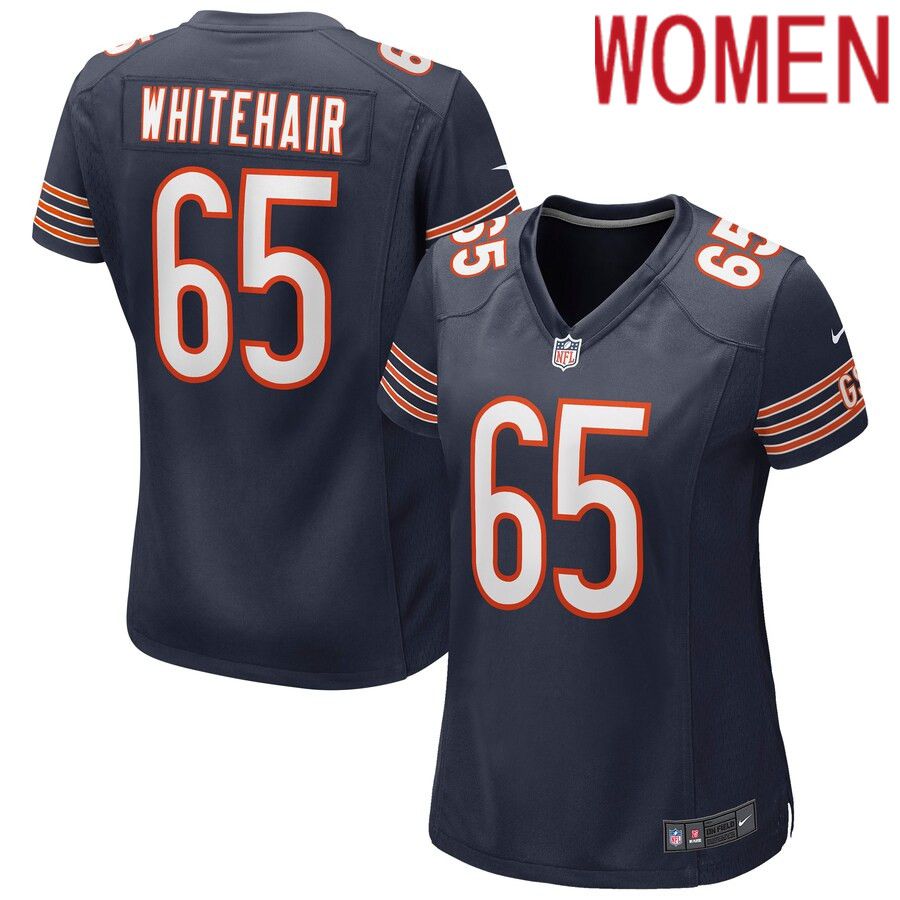Women Chicago Bears #65 Cody Whitehair Nike Navy Game NFL Jersey->women nfl jersey->Women Jersey